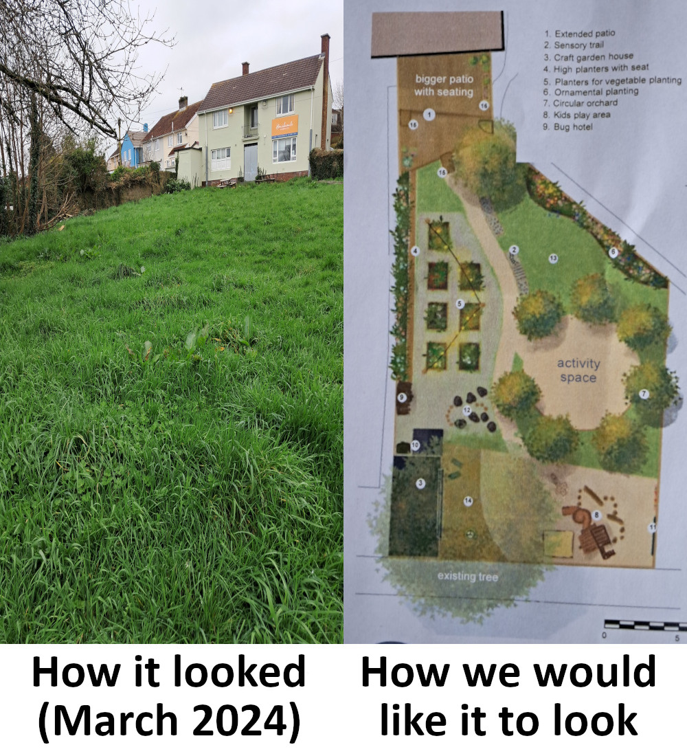 Comparison between how the proposed site looked in March 2024 and the plans submitted by YGS